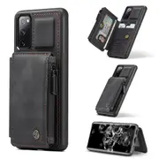 CaseMe Shockproof Samsung Galaxy S20 FE Fan Edition Case Cover Wallet [Black]