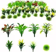 SaktopDeco 120 PCS Miniature Trees Diorama Trees Mini Tree Plant Tree Model Cake Topper Plastic Trees Fairy Garden Supplies Railroad Scenery