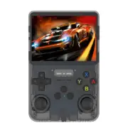 Black Retro Portable Gaming Console with 128GB, 1 Memory Card - 3D Games, HD Dis