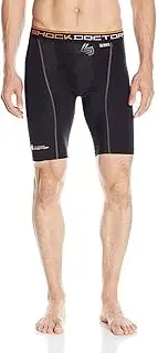Shock Doctor Compression Shorts Cup Included - Athletic Supporter Underwear with Pocket and Cup - Adult