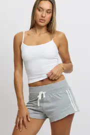 Grey Track Shorts Low Rise - Size 16XL, Women's Track Short