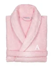 Linum Home Textiles Monogrammed Small/Medium Terry Bathrobe, (A-Z)