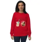 Women’s Organic Cotton Sweatshirt – Santa’s Vegan Cookies Design (3 Colors)