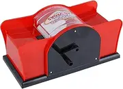 Professional Manual Card Shuffler - Lightweight Poker Shuffling Machine | Hand Crank 2 Deck Shuffler for Playing Cards, Blackjack, Home Poker Table | Smooth Quiet Shuffle for Family Game Night