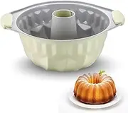 Premium Non-Stick Fluted Cake Pan - Ceramic Bakeware for Perfect Pound Cakes, Chocoflan & More - Durable & Easy Release