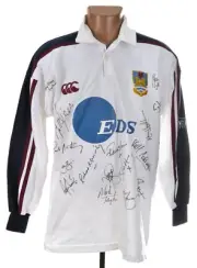 SWANSEA 1990'S RUGBY UNION SHIRT JERSEY SIGNED CANTERBURY SIZE L