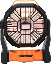 VELATEMOR Portable Camping Fan, Adjustable Light Battery Powered Multifunction LED Camping Fan for Tent (4)
