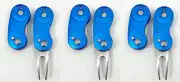 3 BLUE Magnetic GOLF SWITCHBLADE DIVOT REPAIR TOOL BULK LOT