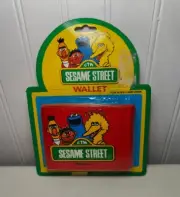 NEW SEALED 1985 Vintage Sesame Street Big Bird Bert Ernie Cookie Wallet Tara Toy