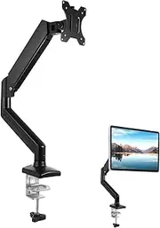 SHINEOFI Monitor Desk Stand Gas Spring Arm Desk Mount Clamp Easy Install Suitable for 13-32 Inches