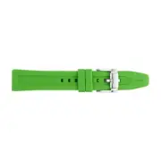 NEW-FOSSIL GREEN 18MM SILICONE WATCH STRAP,BAND+SILVER BUCKLE-S181098