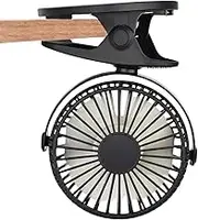 Leona Co Portable Clip on Fan, USB Rechargeable Desk Fan Could Clamp/Hanging/Stand Up, 360° Rotate 3 Modes Quiet Small Fan for Baby Stroller, Bed, Home, Camping, Office, Travel