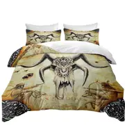 Cool Old Wild West Wanted Goat Skull Quilt Cover