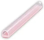 eatelle Vinyl Bulb Translucent Shower Door Seal for 1/4" (6mm) Gap with Pre-Applied 3M Tape, Adhesive Bathroom Seal Strip for 1/4" Thick Glass and UP(3/8, 1/2 Glass) 95 Inch Long