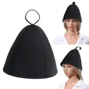 Wool Felt Sauna Hat for Hair Protection Prevents Overheating Spa Accessory