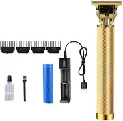 Leona Co Hair Clippers Beard Trimmer, Styling Electric Cordless Hair Trimmer Set Groomer Kit for Barbers and Home, Hair Cutting Kit for Men (Gold)
