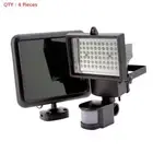 4X BRAND NEW SOLAR POWERED BRIGHT AUTOMATIC SENSOR MOTION LED OUTDOOR SPOTLIGHT