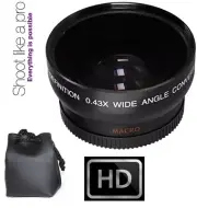 NEW 0.43x Hi Def Wide Angle with Macro Lens For Panasonic LUMIX DC-FZ80