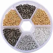 DIY Art Craft Eyelet Screw Hooks 600pcs Set Jewelry Making Supplies Metal Eye Pin Screw Box