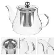 400 Ml Stainless Steel Teapot with Infuser Heat Resistant Teaware Glass
