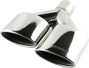 Muffler End Throat Tail Tip Stainless Steel Dual Exits Oval Exhaust Tip 57mm Compatible For Benz C-Class E-Class S-Class W212 W220(Left)