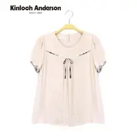 在飛比找momo購物網優惠-【Kinloch Anderson】氣質優雅圓領雪紡紗上衣 