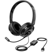 NPET USB Headset CH10 microphone noise cancelling audio controls pc headphones