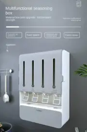 Wall-mounted Kitchen Storage Shelf Soy Cauce Vinegar Oil Spice Rack Organizer