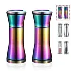 Rainbow Salt And Pepper Shakers, Titanium Plating Stainless Steel Salt And Pe...
