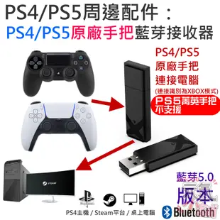 【台灣現貨】PS4/PS5周邊配件：PS4/PS5原廠手把藍芽接收器（連接電腦使用）＃A03005 XBOX手把驅動模式
