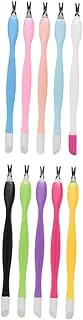 BIUDECO 15pcs Dead Skin Forks for Nail Care Set Cuticle Peeler Scissors Professional Manicure Tools Soft Plastic Random Color