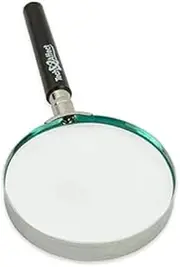 Magnifying Glass for Reading - Handheld Magnifier with Real Glass Lens, Strong Magnification, Lightweight Design - Ideal for Seniors, Jewelry Inspection, and Hobbyists