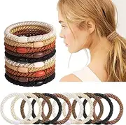Aujzoo Elastic Hair Ties,Hairs Ties for Women, 20Pcs Elastics Hair Bands Ponytail Holders Spiral Hair Ties for Girls Hair Accessories