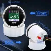 52mm Digital GPS Speedometer TFT Screen Waterproof Odometer adjust Mph Knot Km/h