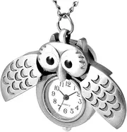 [JEWEDECO] 1pc Vintage Pocket Watch Owl Keychain Vintage Watch Pendant Watches Pocket Watch Chain Pocket Watch Carabiner Watch Owl Necklace Watch Gold Pocket Watch Owl Watches Silver