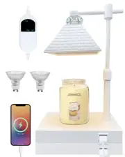 Candle Lamp Warmer, Candle Warmer Lamp with Timer & Dimmer, Candle Warming La...