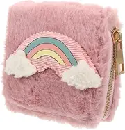 [Healeved] Elegant Plush Wallet for Women Small Ladies Wallet Zippered Handbag Stylish Women Purse for Occasions