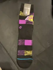 Stance Mens Lakers Cryptic Crew Socks Size Large