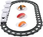 Sushi Train Rotating Table Food Train Battery Powered Electric Train Toy Japanese Sashimi Plates Sushi Serving Tray Under Christmas Tree Train Track for Kids Boys