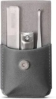 Nail Clippers Set 3PCS Manicure Set, Personal Portable Nail Clipper Set, Nail Clipper & Nail File & Earspoon, Personal Travel Nail Care Tools for Men Women Manicure Set(Gray)