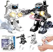2 X Kingcraft Battle Rc Robots Toy 2.4G Remote Control for Kids 777-615 White Black