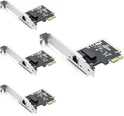 1Gb/s Network Card with One Port RJ45, Supports Windows 7/8/8.1/10/11/Vista, Servers 2012/2008 R2, Linux, Mac OS, 4-Pack
