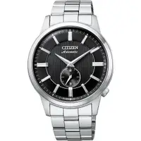 在飛比找PChome24h購物優惠-CITIZEN 星辰 經典小秒圈紳士機械錶/黑/41mm/N