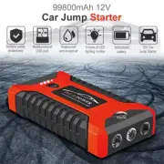 Red Portable Car Jump Starter 99900mAh Power Bank Pack Battery Charger Booster