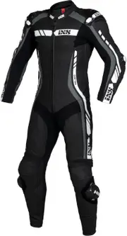 IXS RS-800 1.0, leather suit 1pcs. , color: Black/Grey/White , size: 102