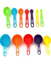 12PCS Measuring Cups, Colorful Measuring Cups and Spoons Set, Stackable Spoons