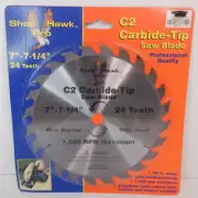 Shop Hawk Pro 7" - 7 1/4" C2 Carbide Tip Saw Blade 24 Teeth Pro Series