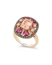 Le Vian 14K Rose Gold 3.04 ct. tw. Diamond & Gemstone 2.5mm Pearl Half-Eternity Ring