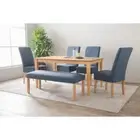 NNEDSZ ALLEGRO Dining Table + 4x MESI Dining Chair + MESI Bench - 6 Piece Dining