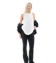 ASOS 4505 Maternity slim kick leggings in soft touch fabric-Black